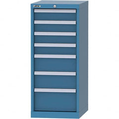 LISTA - 7 Drawer, 216 Compartment Bright Blue Steel Modular Storage Cabinet - All Tool & Supply