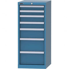 LISTA - 7 Drawer, 216 Compartment Bright Blue Steel Modular Storage Cabinet - All Tool & Supply