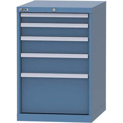 LISTA - 4 Drawer, 99 Compartment Bright Blue Steel Modular Storage Cabinet - All Tool & Supply