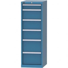 LISTA - 6 Drawer, 216 Compartment Bright Blue Steel Modular Storage Cabinet - All Tool & Supply