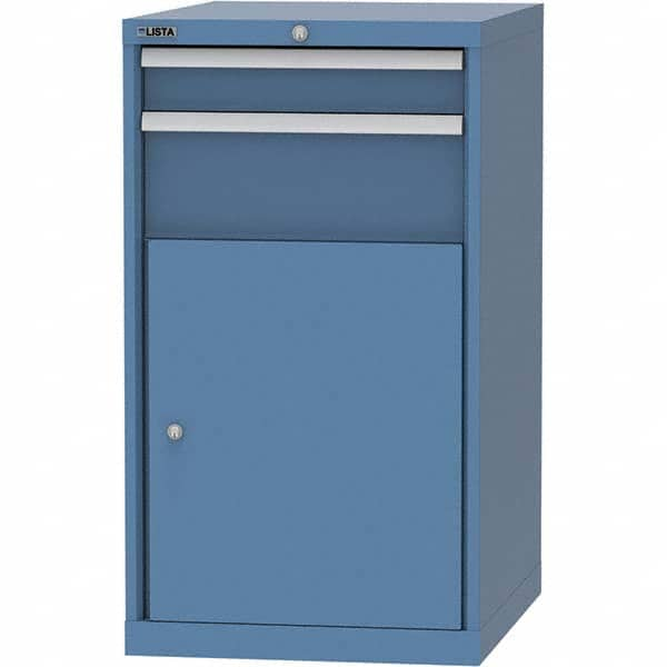 LISTA - 4 Drawer, 99 Compartment Bright Blue Steel Modular Storage Cabinet - All Tool & Supply