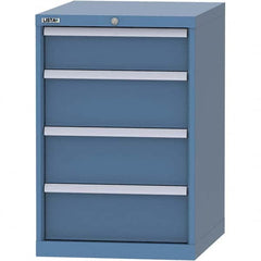 LISTA - 4 Drawer, 99 Compartment Bright Blue Steel Modular Storage Cabinet - All Tool & Supply