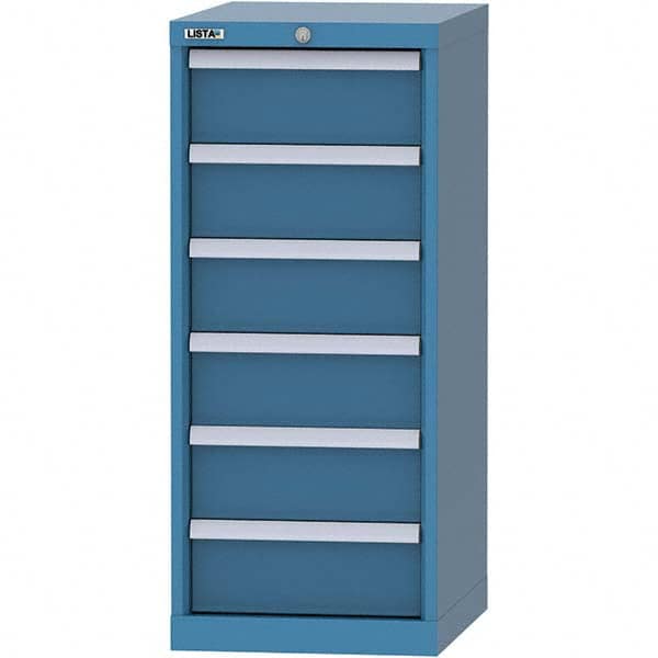 LISTA - 6 Drawer, 216 Compartment Bright Blue Steel Modular Storage Cabinet - All Tool & Supply