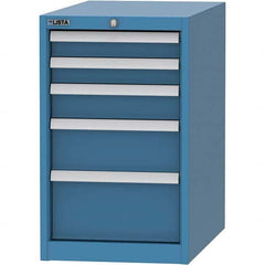 LISTA - 5 Drawer, 45 Compartment Bright Blue Steel Modular Storage Cabinet - All Tool & Supply