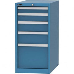 LISTA - 5 Drawer, 45 Compartment Bright Blue Steel Modular Storage Cabinet - All Tool & Supply