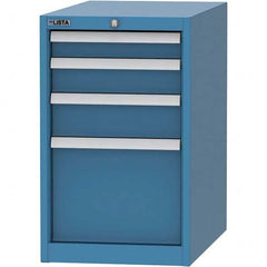 LISTA - 4 Drawer, 45 Compartment Bright Blue Steel Modular Storage Cabinet - All Tool & Supply