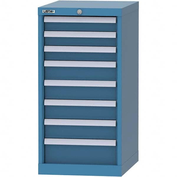 LISTA - 8 Drawer, 216 Compartment Bright Blue Steel Modular Storage Cabinet - All Tool & Supply