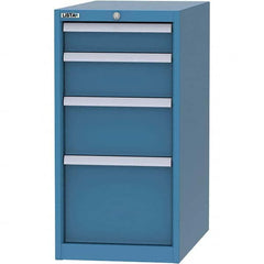 LISTA - 4 Drawer, 45 Compartment Bright Blue Steel Modular Storage Cabinet - All Tool & Supply