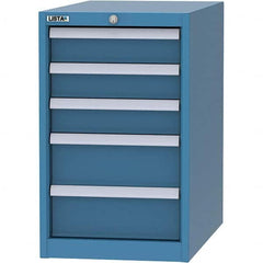 LISTA - 5 Drawer, 45 Compartment Bright Blue Steel Modular Storage Cabinet - All Tool & Supply