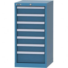 LISTA - 7 Drawer, 216 Compartment Bright Blue Steel Modular Storage Cabinet - All Tool & Supply