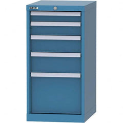 LISTA - 5 Drawer, 216 Compartment Bright Blue Steel Modular Storage Cabinet - All Tool & Supply