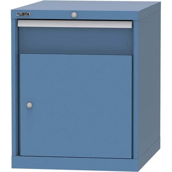 LISTA - 1 Drawer, 99 Compartment Bright Blue Steel Modular Storage Cabinet - All Tool & Supply