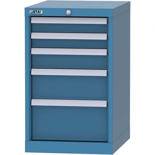 LISTA - 5 Drawer, 216 Compartment Bright Blue Steel Modular Storage Cabinet - All Tool & Supply