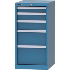 LISTA - 5 Drawer, 216 Compartment Bright Blue Steel Modular Storage Cabinet - All Tool & Supply