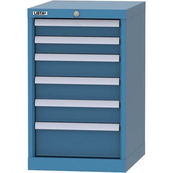 LISTA - 6 Drawer, 216 Compartment Bright Blue Steel Modular Storage Cabinet - All Tool & Supply