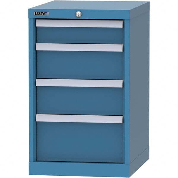 LISTA - 4 Drawer, 216 Compartment Bright Blue Steel Modular Storage Cabinet - All Tool & Supply