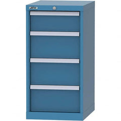 LISTA - 4 Drawer, 216 Compartment Bright Blue Steel Modular Storage Cabinet - All Tool & Supply