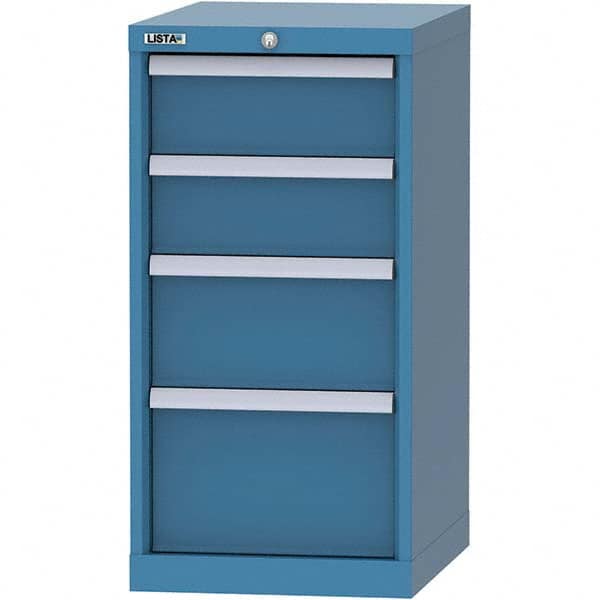 LISTA - 4 Drawer, 216 Compartment Bright Blue Steel Modular Storage Cabinet - All Tool & Supply