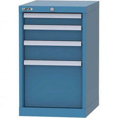 LISTA - 4 Drawer, 216 Compartment Bright Blue Steel Modular Storage Cabinet - All Tool & Supply