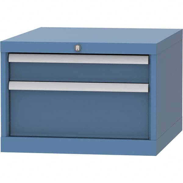 LISTA - 2 Drawer, 99 Compartment Bright Blue Steel Modular Storage Cabinet - All Tool & Supply