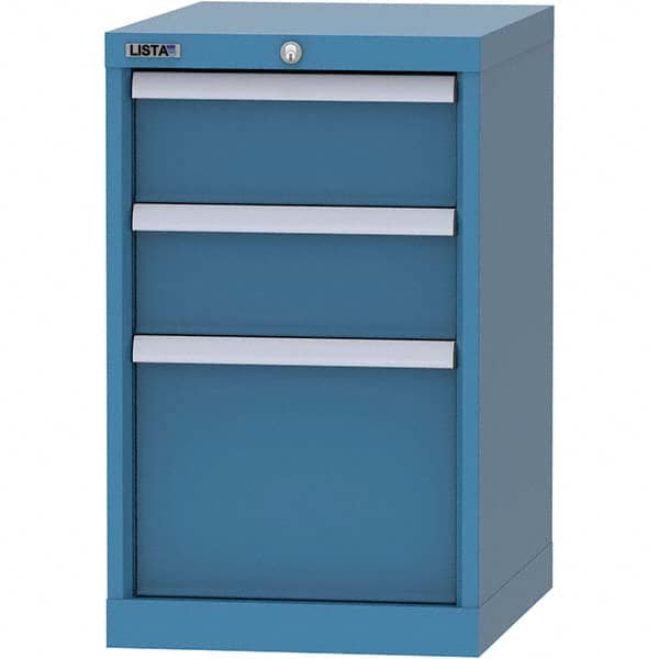 LISTA - 3 Drawer, 216 Compartment Bright Blue Steel Modular Storage Cabinet - All Tool & Supply