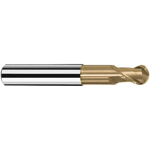 Fraisa - 5mm Diam, 6mm LOC, 2 Flute Solid Carbide Ball End Mill - All Tool & Supply