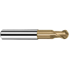 Fraisa - 3mm Diam, 4mm LOC, 2 Flute Solid Carbide Ball End Mill - All Tool & Supply