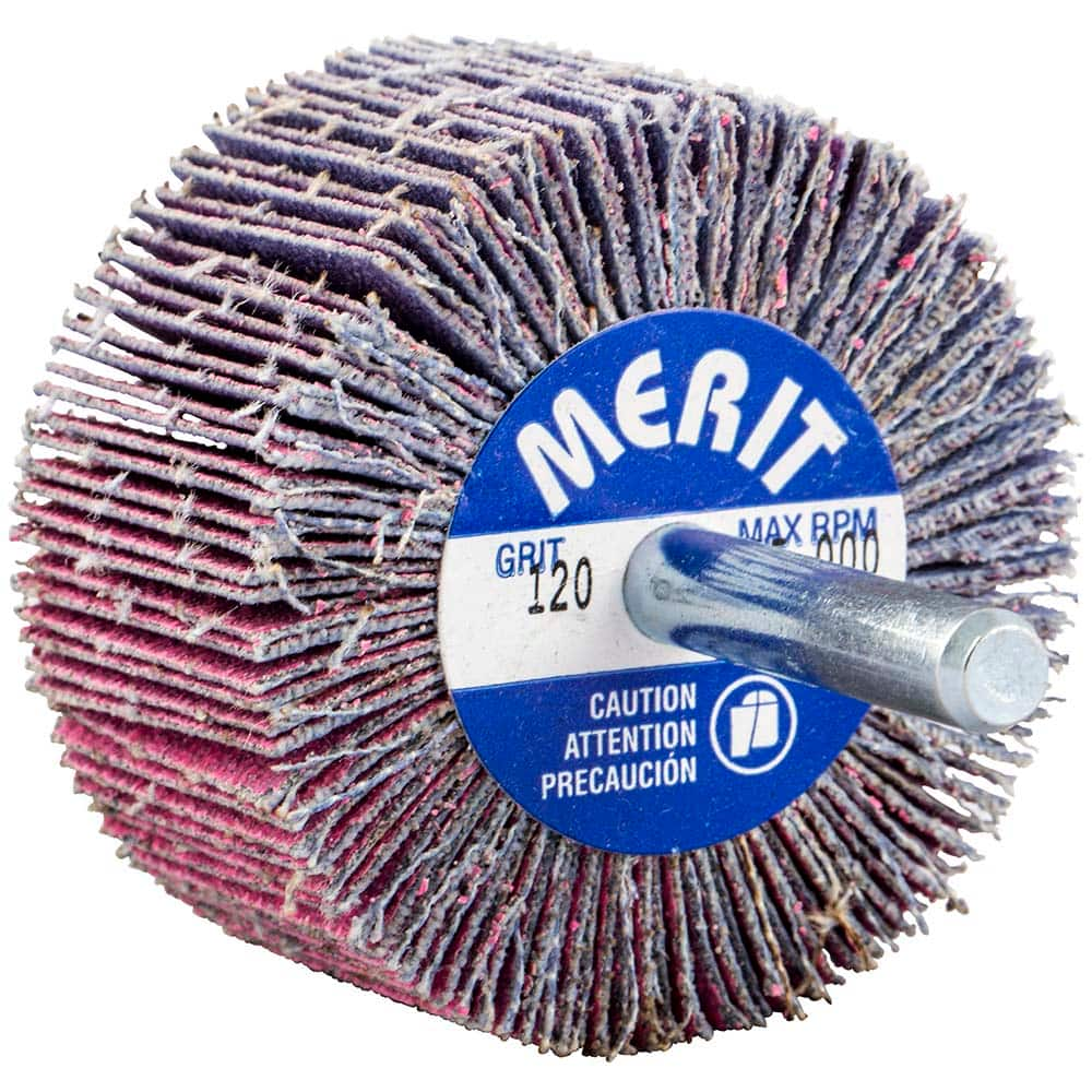 Merit Abrasives - Mounted Flap Wheels Abrasive Type: Coated Outside Diameter (Inch): 2 - Exact Industrial Supply