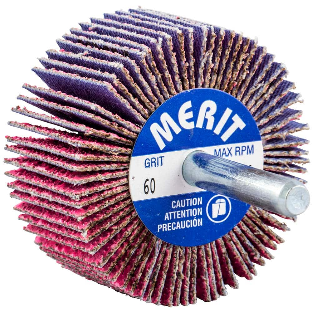 Merit Abrasives - Mounted Flap Wheels Abrasive Type: Coated Outside Diameter (Inch): 2 - Exact Industrial Supply