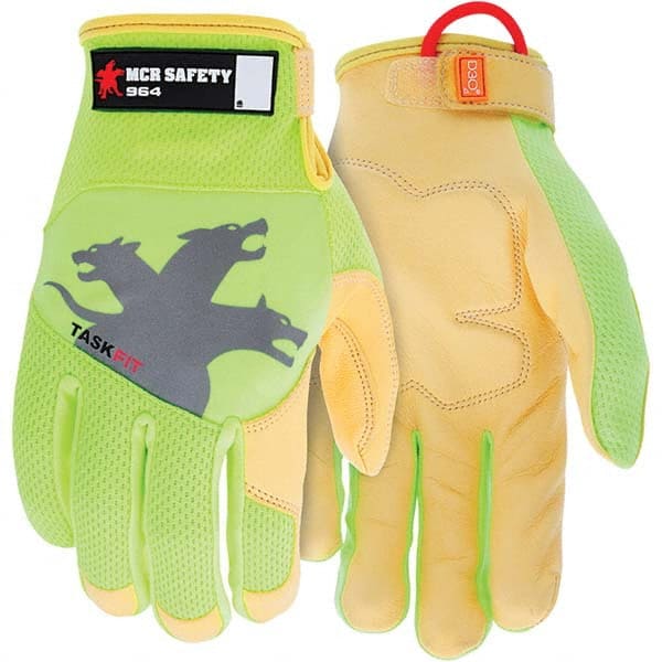 MCR Safety - Size XL Leather or Synthetic Leather General Protection High Visibility Work Gloves - All Tool & Supply