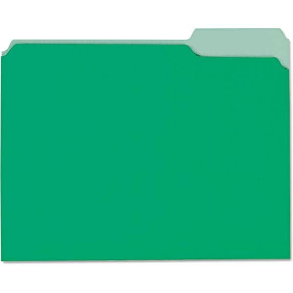 UNIVERSAL - File Folders, Expansion Folders & Hanging Files Folder/File Type: File Folders with Top Tab Color: Green - All Tool & Supply