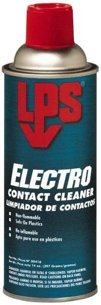 LPS - 14 Ounce Aerosol Contact Cleaner - 22 kV Dielectric Strength, Nonflammable, Plastic Safe - All Tool & Supply