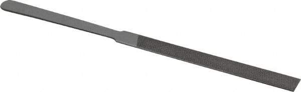 Nicholson - 5-1/4" Long, Flat American-Pattern File - Double Cut, 0.44" Overall Thickness, Handle - All Tool & Supply