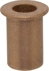 Boston Gear - 1/4" Inside x 3/8" Outside Diam, Oil Impregnated Bronze Sleeve Bearing - 1/2" Flange Outside Diam, 3/64" Flange Thickness, 5/8" OAL - All Tool & Supply