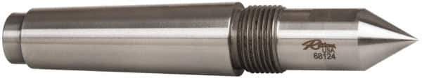 Riten - 1" Head Diam, Steel Long Point Solid Dead Center - 4MT Morse Taper, 1" Point Diam, 2-1/4" Point Length - All Tool & Supply