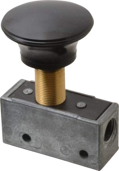 Mead - 3 Way Pilot Air Valve - 1/8" NPT Inlet, Palm Actuator - All Tool & Supply