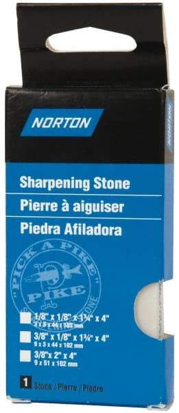 Norton - 4" Long x 2" Wide x 3/8" Thick, Novaculite Sharpening Stone - Rectangle, Ultra Fine Grade - All Tool & Supply