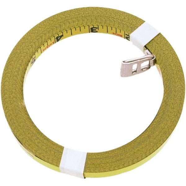 Lufkin - 50' x 3/8", 1/8 Inch/Foot Graduation, Tape Measure Replacement Blade - Metal, Uncoated, Yellow - All Tool & Supply