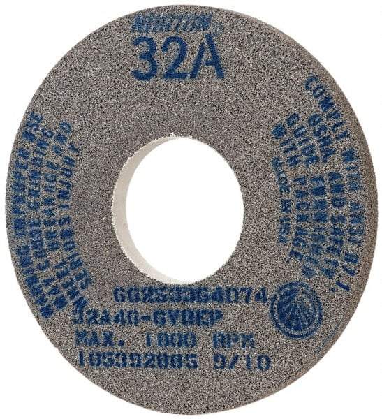 Norton - 14" Diam x 5" Hole x 1" Thick, G Hardness, 46 Grit Surface Grinding Wheel - Aluminum Oxide, Type 1, Coarse Grade, 1,800 Max RPM, Vitrified Bond, No Recess - All Tool & Supply