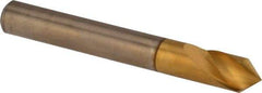 M.A. Ford - 1/4" Head Diam, 1/4" Shank Diam, 1 Flute 82° High Speed Steel Countersink - TiN Finish, 2" OAL - All Tool & Supply