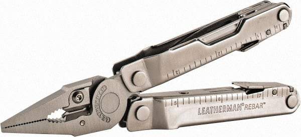 Leatherman - 17 Piece, Multi-Tool Set - Gray, 6-1/4" OAL, 4" Closed Length - All Tool & Supply