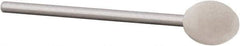 Value Collection - 5/16" Diam, 3/32" Shank Diam, Ball Shaped Mounted Bob - Hard Density, 3/8" Head Length, 2" Shank Length, Wool Felt - All Tool & Supply