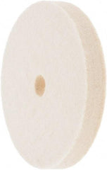 Value Collection - 4" Diam x 1/2" Thick Unmounted Buffing Wheel - 1 Ply, Polishing Wheel, 1/2" Arbor Hole, Medium Density - All Tool & Supply