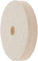 Value Collection - 3" Diam x 1/2" Thick Unmounted Buffing Wheel - 1 Ply, Polishing Wheel, 1/2" Arbor Hole, Medium Density - All Tool & Supply