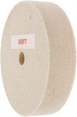 Value Collection - 4" Diam x 1" Thick Unmounted Buffing Wheel - 1 Ply, Polishing Wheel, 1/2" Arbor Hole, Medium Density - All Tool & Supply