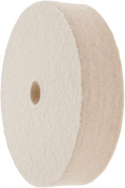 Value Collection - 4" Diam x 1" Thick Unmounted Buffing Wheel - 1 Ply, Polishing Wheel, 1/2" Arbor Hole, Soft Density - All Tool & Supply