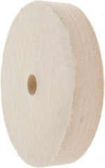 Value Collection - 4" Diam x 3/4" Thick Unmounted Buffing Wheel - 1 Ply, Polishing Wheel, 1/2" Arbor Hole, Hard Density - All Tool & Supply