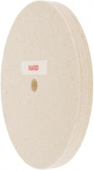 Value Collection - 6" Diam x 1/2" Thick Unmounted Buffing Wheel - 1 Ply, Polishing Wheel, 1/2" Arbor Hole, Hard Density - All Tool & Supply