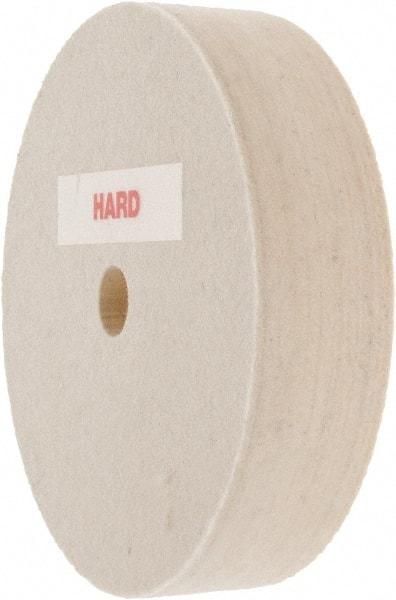 Value Collection - 4" Diam x 1" Thick Unmounted Buffing Wheel - 1 Ply, Polishing Wheel, 1/2" Arbor Hole, Hard Density - All Tool & Supply