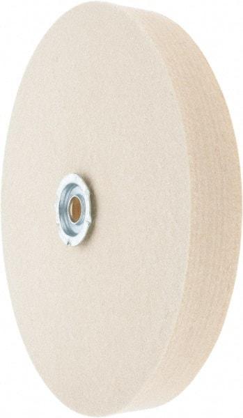 Value Collection - 8" Diam x 1" Thick Unmounted Buffing Wheel - 1 Ply, Polishing Wheel, 1" Arbor Hole, Medium Density - All Tool & Supply